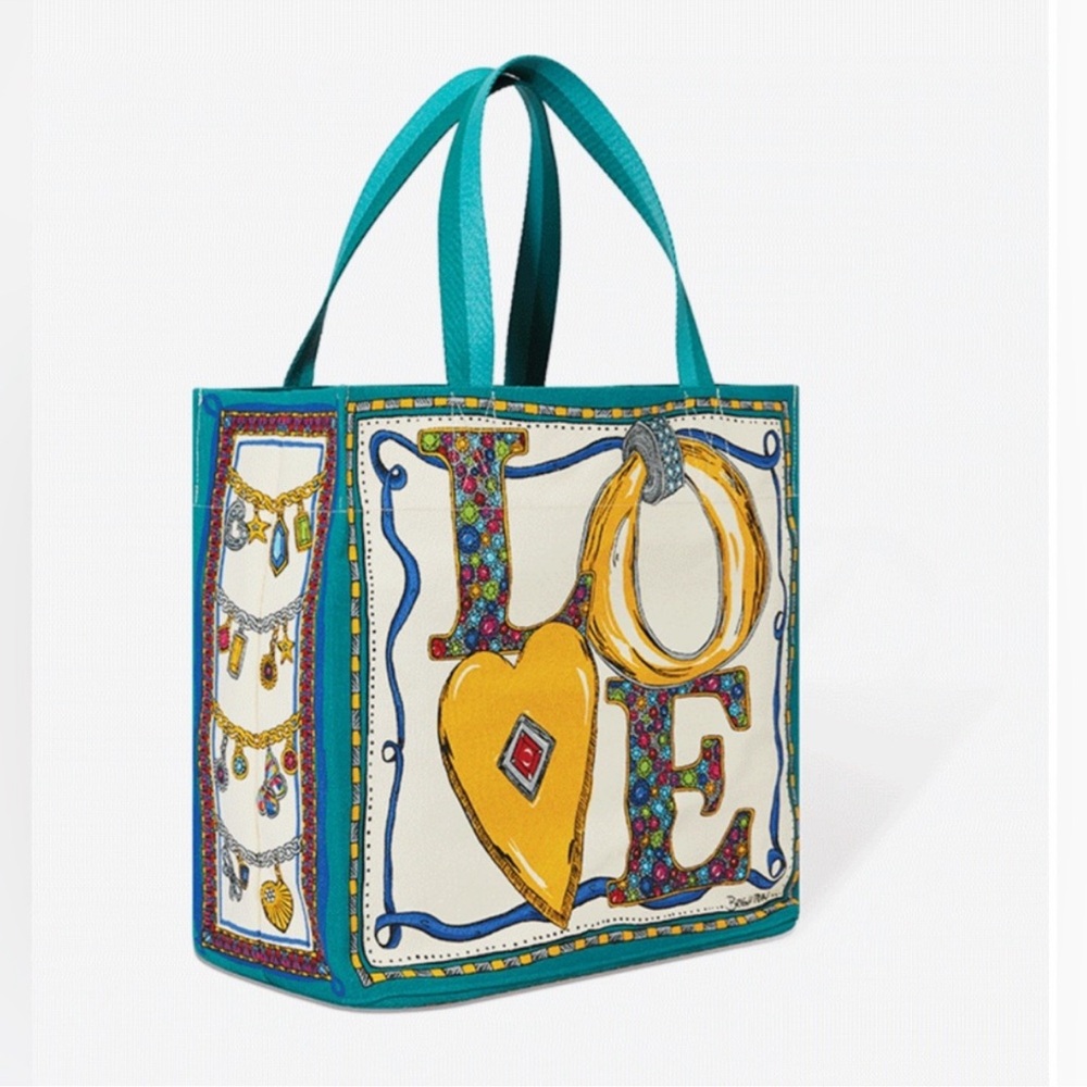 Brighton Charmed Love Canvas Tote Bag NWT